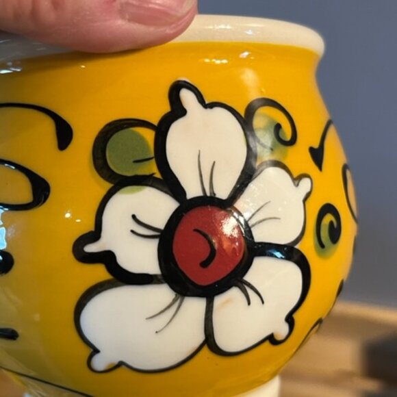 Vintage Marie France signed egg cooker Quebec Pottery art Egg cooker - Picture 4 of 7